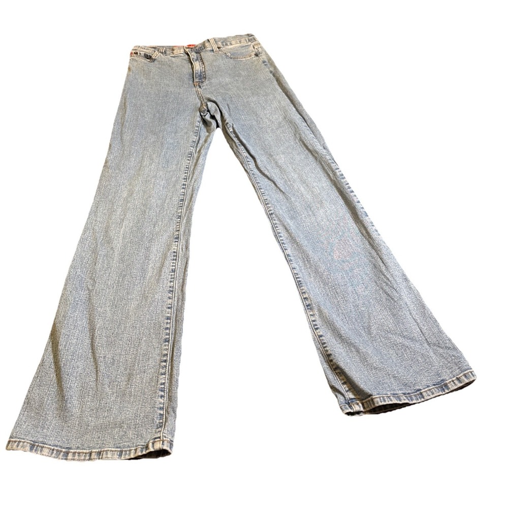 NYDJ Tummy Tuck Jeans Womens‎ 8 Flare Light Wash Stretch Denim Made USA